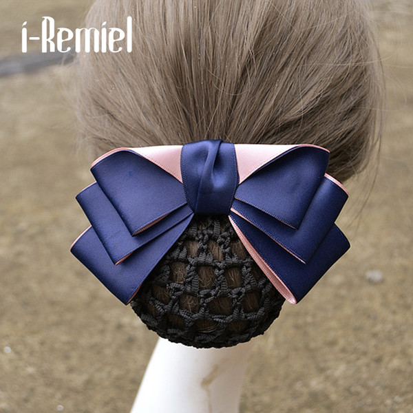 i-Remiel Floral Lace Satin Ribbon Hair Cover Flower Stylish Bowknot Bun Net Snood Crochet Hairpins Hair Jewellery Hair Pin Women