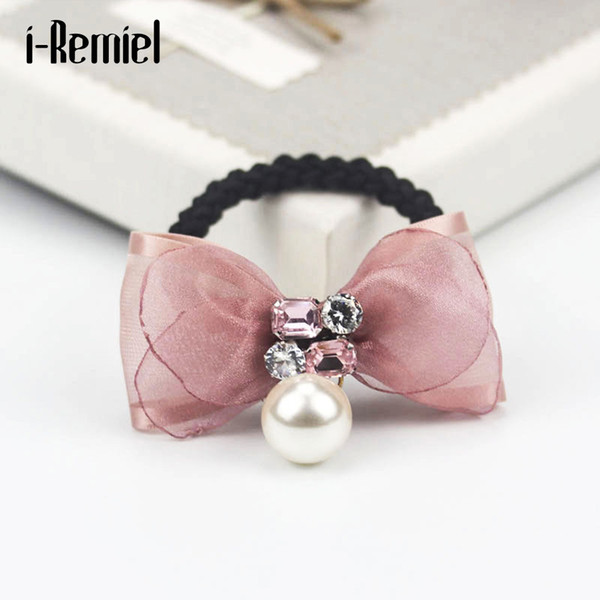 i-Remiel Bow Clip Hair Tie Pearl Flower Wreath Fascinator Flower Tiara Hair Accessories For Girls Children Hair Accessories