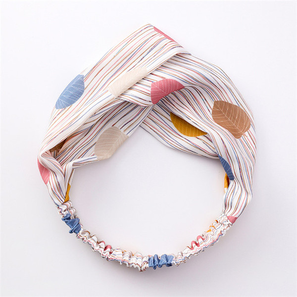 Korean version of the new headdress sweet sendai spell color leaf knot hair band small fresh hair band