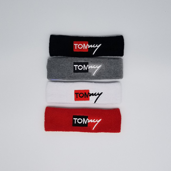 Fashion all cotton sports headband popular logo headband sports sweat band manufacturers wholesale