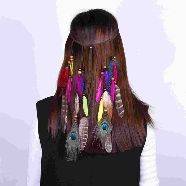 Hot European and American feather and hair fashion Bohemia ethnic type Hippie lady fringed hairpin accessories