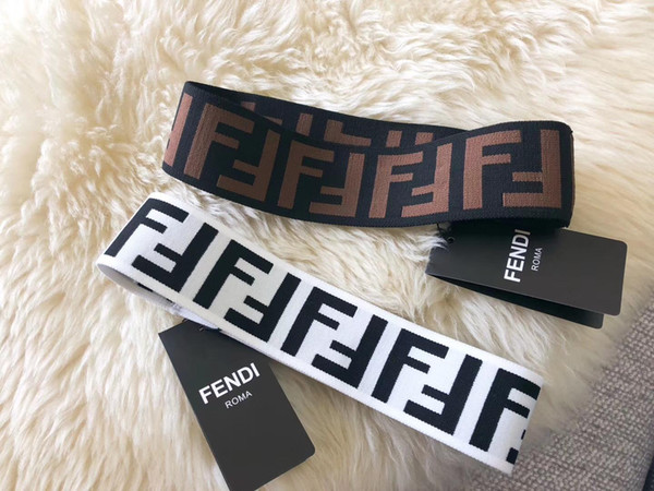 FEN 2019 Designer Elastic Headband for Women and Men Fashion Famous Hair bands scarf Women Girl Retro Turban Headwraps Gifts