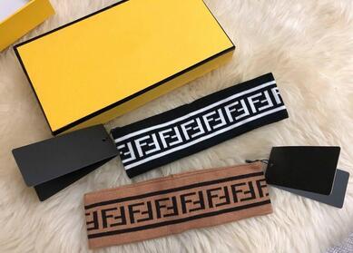 hot F headband luxury brand headband for men and women double f hair band brand scarf f hair band with tags 2019