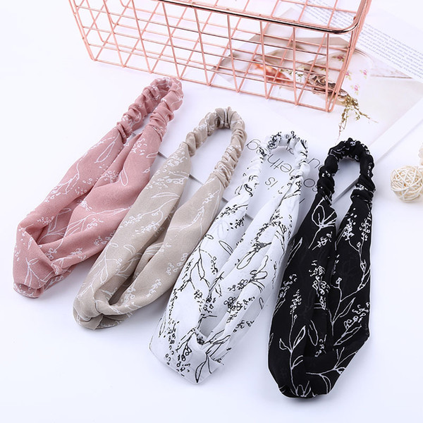 Manufacturers direct chiffon cross headwear face wash exercise yoga headband