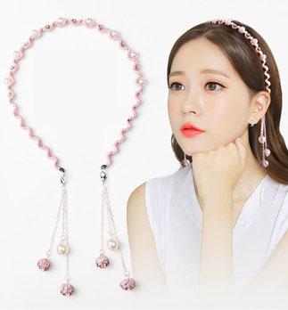 Detachable earring hair band tassel with pendant hair band pendant women's headband wedding engagement hair band dinner headdress