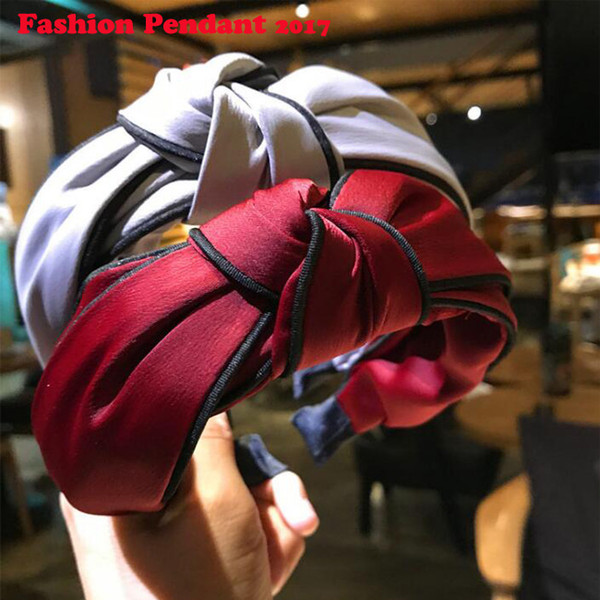 2019 Women Headband retro Hairband Accessories Bow Knot Girls cute Headband cloth hair accessories for girl