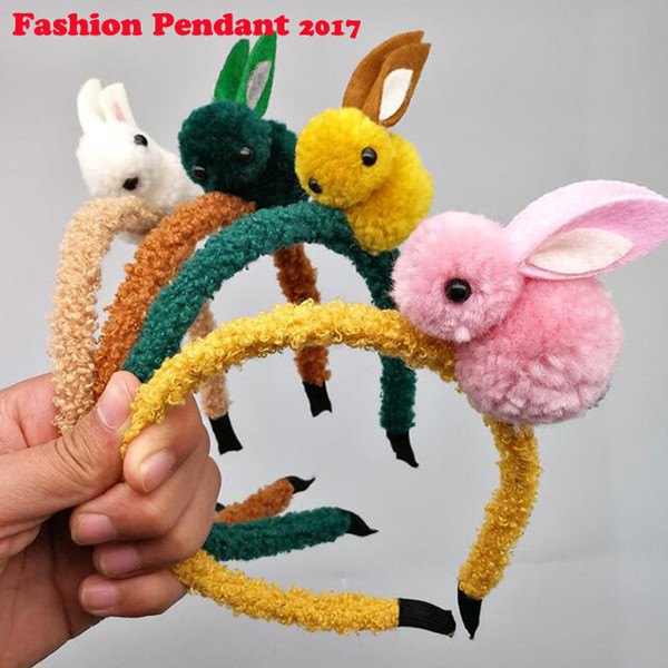 New Cute Animals Rabbit Style Hair Bands Felt Plush Rabbit Ears crown Headband For Children Girls Hair Accessories