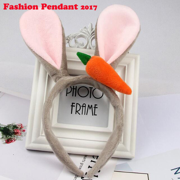 Cute Bunny Rabbit Ear carrot plush Headwear Hairband fox ear Headband Hair Band Accessories for women girl