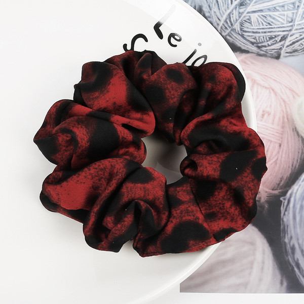 2018 fashion ladies Leopard hair accessories elastic scrunchy rubber bands crystals fabric hair decoration for women hair wear