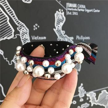 2018 Hot sales Classic thin Korean pearl nail beads girls ponytail holder fashion 4 styles