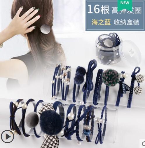 Hair ring head rope Korea sweet cute simple personality tie hair band hair rope horsetail head jewelry Sen female