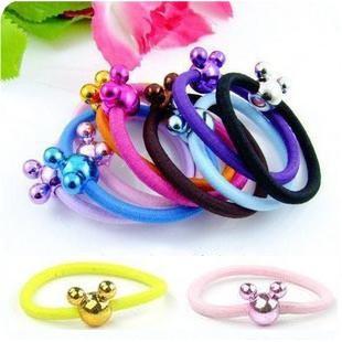 Lovely mickey Candy color hair rope Hair band Fashion hair ring elastic rubber band 100pcs/lot