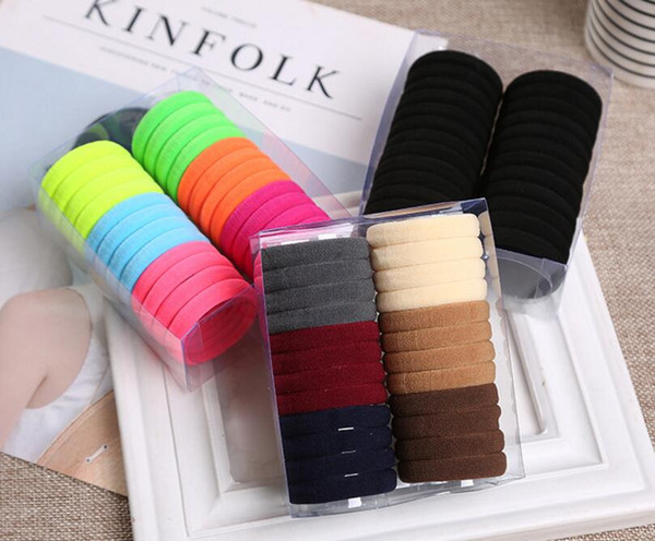 24pcs Lot Fashion High Elastic Seamless No interface Hair Rope Ponytail Rubber Band Hair Accessories