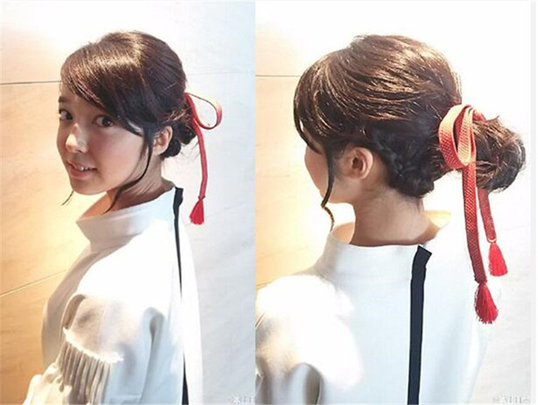 Your Name Makoto Shinkai Kimi no na wa Miyamiz Mitsuha Hair string Head rope Anime Cosplay Halloween Gift Hair Rope Christmas Toy