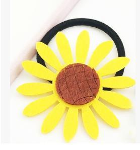 2018 new sunflower girl child hair bands simulation flower lady rope sinews summer sunflower hairpin headdress wholesale