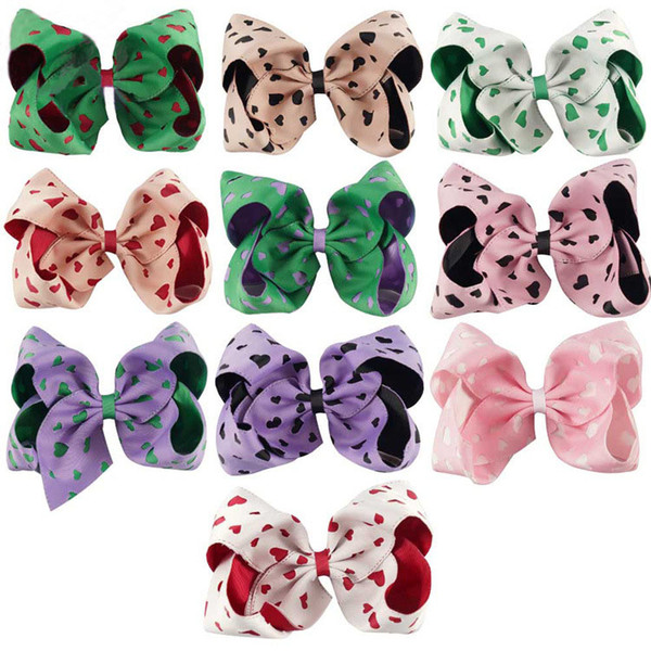 New Hot Sale 8 Inch Jojo Bows Leather Hair Clip Big Mermaid Hair Bow Kid Hair Accessories Birthday Party Supplies