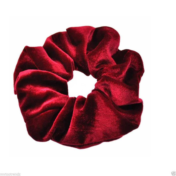 Fashion Hair Ties Headdress Flower Women Velvet Headband Pure Color Head Ring Pony Tails Holder Hair Jewelry 0 55gf gg