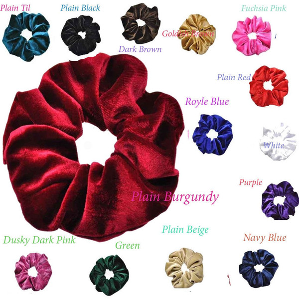 2018 Women Polyester Velvet Elastic Hair Scrunchie Ponytail Donut Grip Loop Holder Stretchy Hair Accessories hair jewelry for women