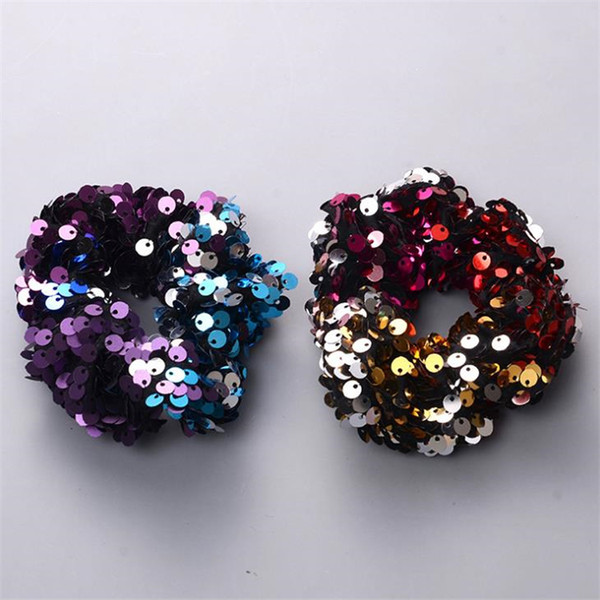 Fashion hair ornaments sequins hair rings head rope children cloth art hair rings headband wholesale T5C6033