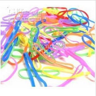 1000pcs/500sets Beautiful Girls&children's Hair circle,ColoredTranslucent ductile rubber band