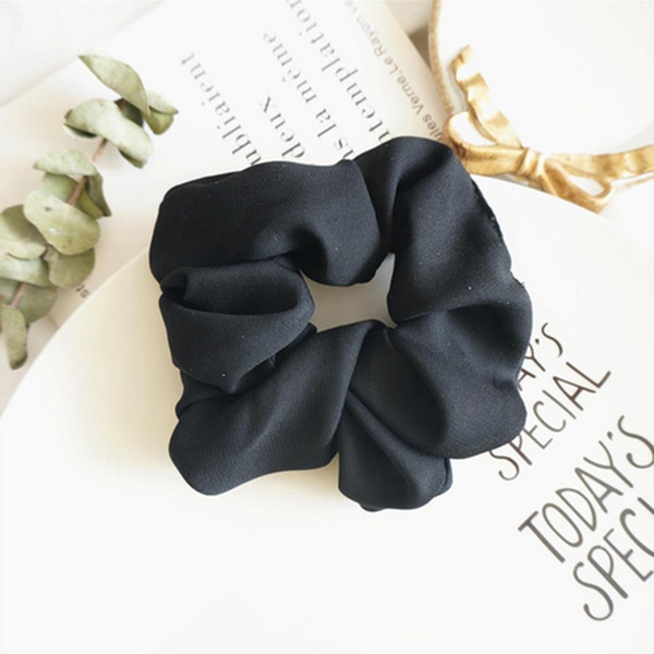 5 Color Women Girls Pure Color Cloth Elastic Ring Hair Ties Accessories Ponytail Holder Hairbands Rubber Band Scrunchies