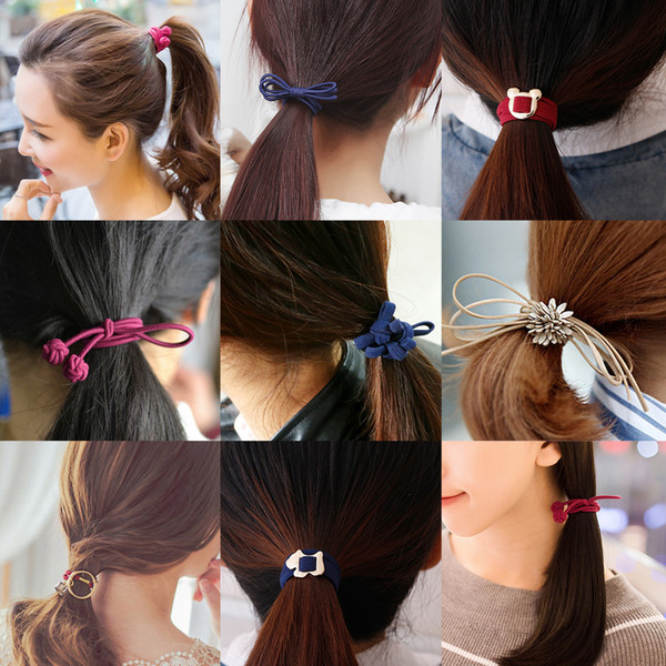 Korean Bow Hair Ring Hair Rope Korea Version Of The Small Fresh Rubber Band Hair Accessories Jewelry Wholesale Yiwu Small Ornaments Mixed