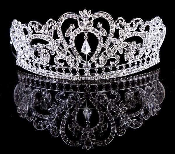 Bling Beaded Crystals Wedding Crowns 2017 Bridal Diamond Jewelry Rhinestone Headband Hair Crown Accessories Party Tiara Cheap