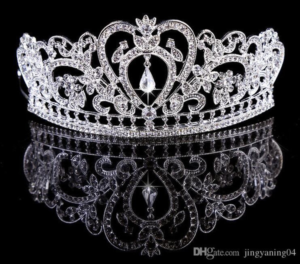 Bling Beaded Crystals Wedding Crowns 2017 Bridal Diamond Jewelry Rhinestone Headband Hair Crown Accessories Party Tiara Cheap