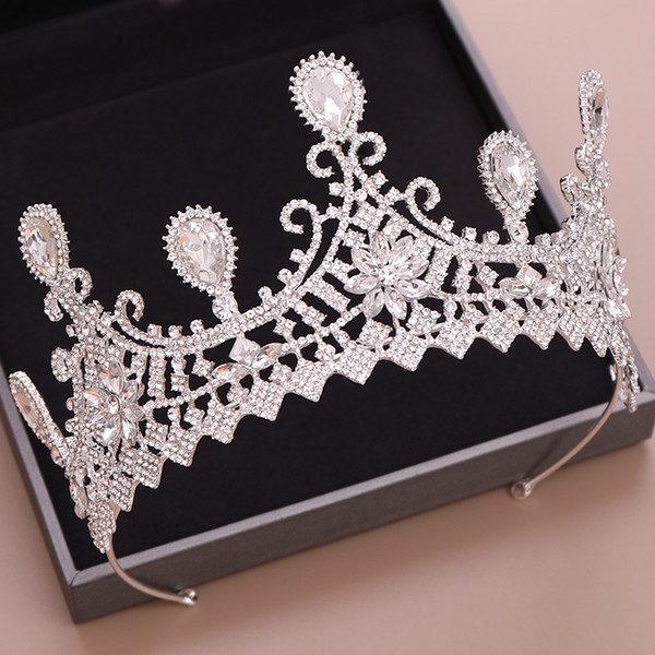 Wedding Hair Accessories Crystal Tiara Rhinestone Crown For Bride Queen Princess Diadem Crown Bride Hair Jewelry Crystal Tiara
