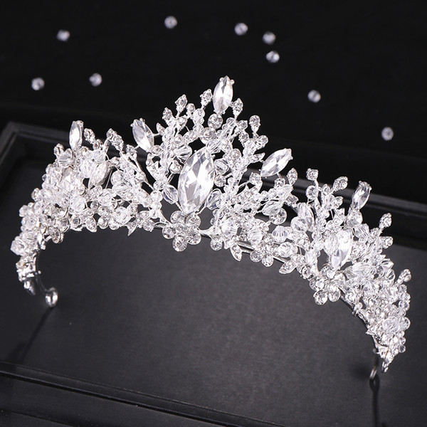 Crystal Crown Tiara Bridal Hair Ornaments Women Hair Accessories Wedding Headpieces Bridal Crown Rhinestone Headband