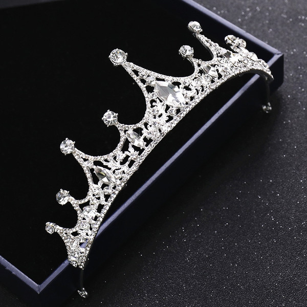 Princess Crystal Crwon Wedding Hair Accessories Bridal Crown Tiaras Headdress Wedding Diadem Hair Jewelry