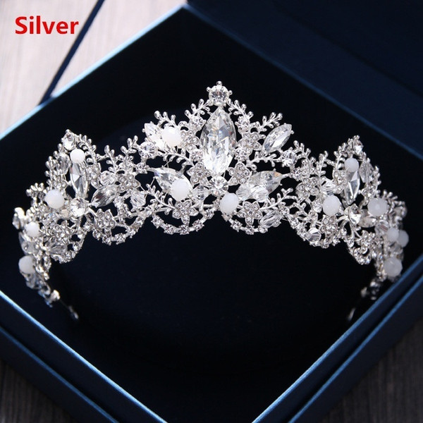 New Fashion Wedding Crystal Crown Hair Jewelry FORSEVEN Bridal Tiaras Crown Accessories