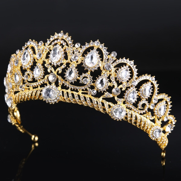 Luxurious Crystal Vintage Peacock Wedding Crown Bridal Hair Accessories