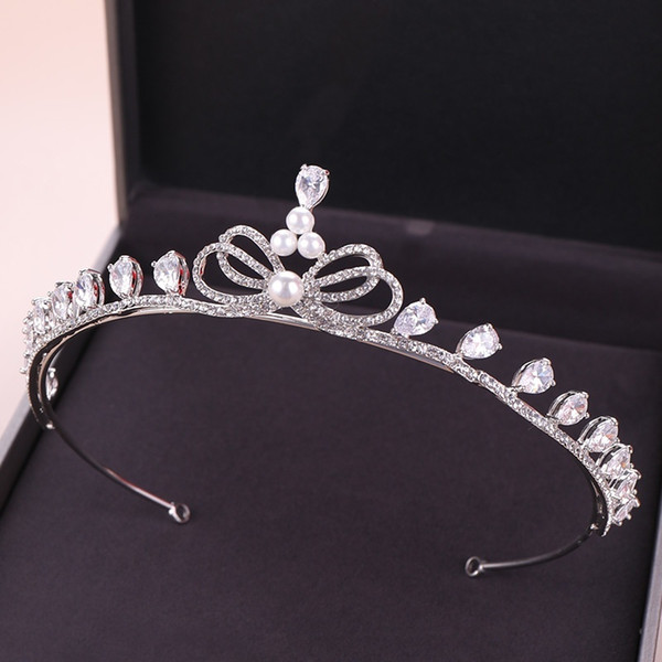 Crystal Tiara Crown Women Hair Jewelry Rhinestone Hairband Headwear Princess Bride Crown Wedding Hair Accessories