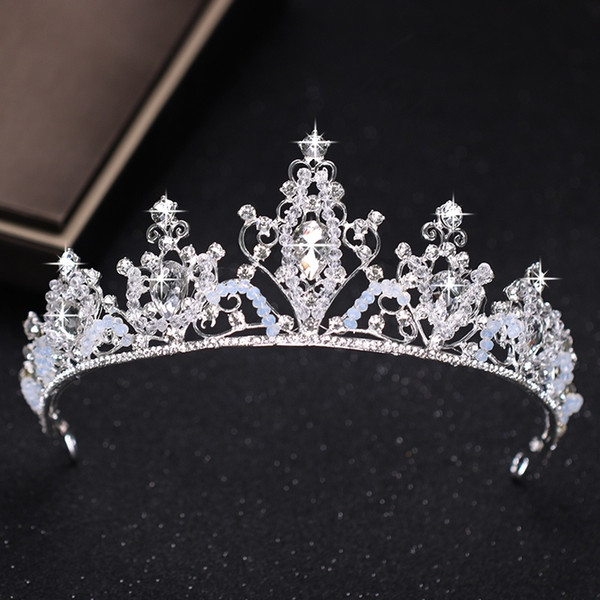 Rhinestone Crystal Crown Tiaras for Women Princess Bridal Wedding Crystal Crown Bride Headdress Wedding Crown Diadem