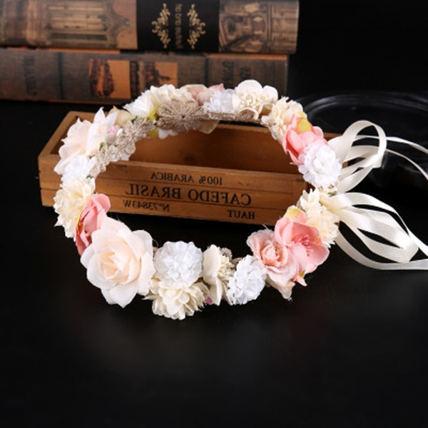 Fashion Flower Wreath Headbands Hair Jewelry for Women Wedding Bridal Crown Hairband Princess Girls Hair Accessories