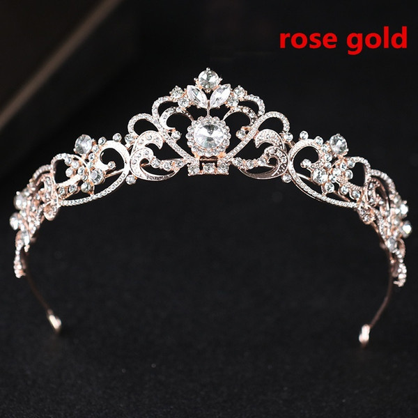 Trendy Elegant Heart Crystal Crown Princess Bridal Wedding Tia
8000
ra Decoration Headpiece Wedding Hair Accessories Jewelry