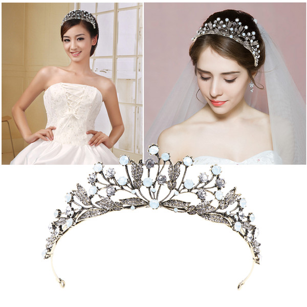 Crown of wedding dress leaving Rhinestone crystal luxury headwear, hair jewelry, hairband, wedding banquet, engagement headwear manufacturer