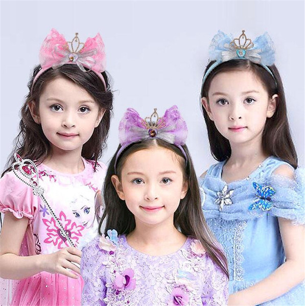 Girl's Diamond Crown Hair Pin Princess Flower Hair Clips Rhinestone Crystal Tiara Kids Party Hair Accessory