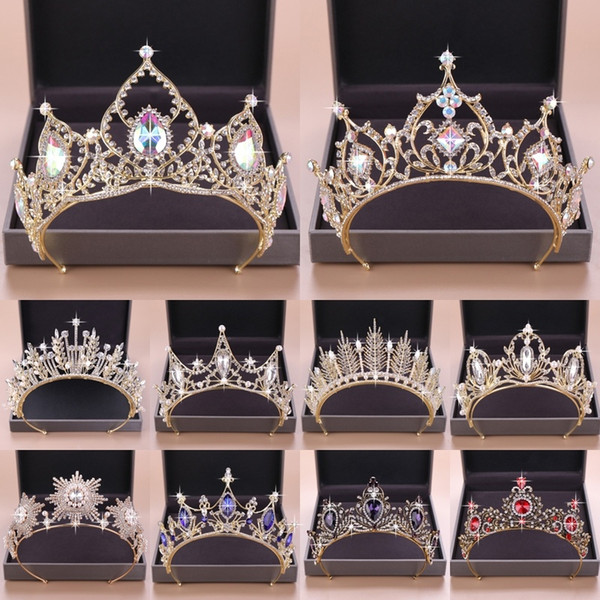 New Fashion Wedding Crown Tiara Crystal Bridal Hair Accessories Crystal Tiaras Wedding Party Bride Hair Ornaments