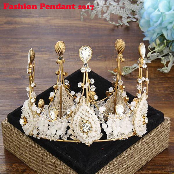 New gold Crystal Bride Tiara For Weeding Rhinestone Crown Bridal Tiaras Head Jewelry Diadem Headbands Wedding Headdress