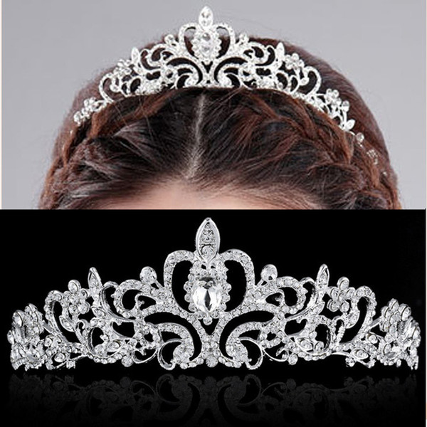 New Wedding party jewelry Crystals Bridal Tiaras for women engagement Tiara Crown Headband Hair Accessories Fashion Luxury Jewelry