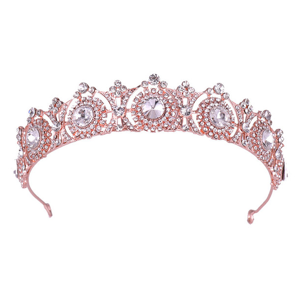 New Vintage Crystal Tiaras And Crowns For Women Rhinestone Bridal Hair Jewelry Queen Princess Pageants Wedding Hair Accessories