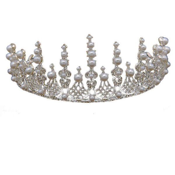 Sparkling Bling Bling Crystal Rhinestone Adorned Bridal Crown New Design Bride's Headpieces Top Head Tiaras Accessories