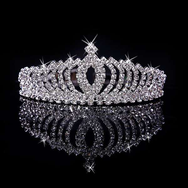 Ms bride Wedding headdress Dinner Rhinestone crown Korean version Performance accessories fashion new style wholesale