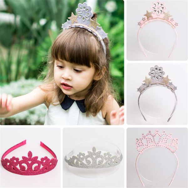 Fashionable Brilliant plum flower Star Hair Hoop Festival Hair Hoop Three-dimensional Crown Children's tiaras Headband ornaments T5C6019