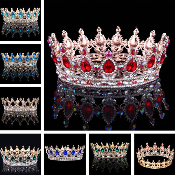 luxury Queen Tiara fashion Crown and tiaras headdress for women bride diadem wedding bridal hair accessories designer jewelry 2018