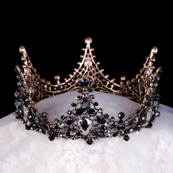 Birthday Gift Crown Luxury Rhinestone Bride Tiaras for Wedding Birthday Party Girl Handmade Crown Vintage Women Tiaras