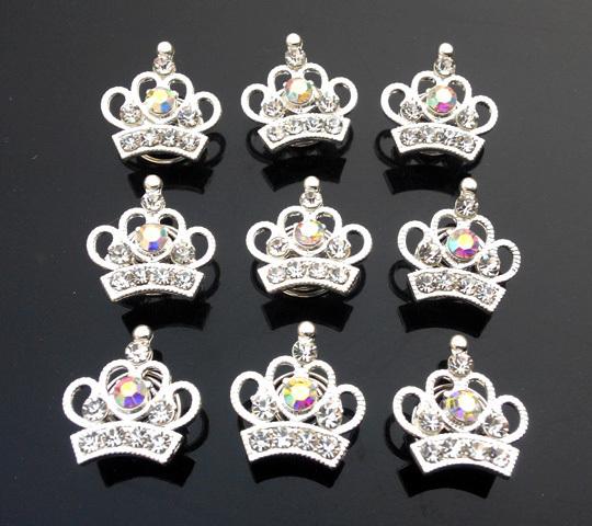 New Fashion Jewelry Wedding Bridal Hairpins Girls Bling Crystal Crown Princess Frozen Tiara Hair pin Hair Twists Spins Pins