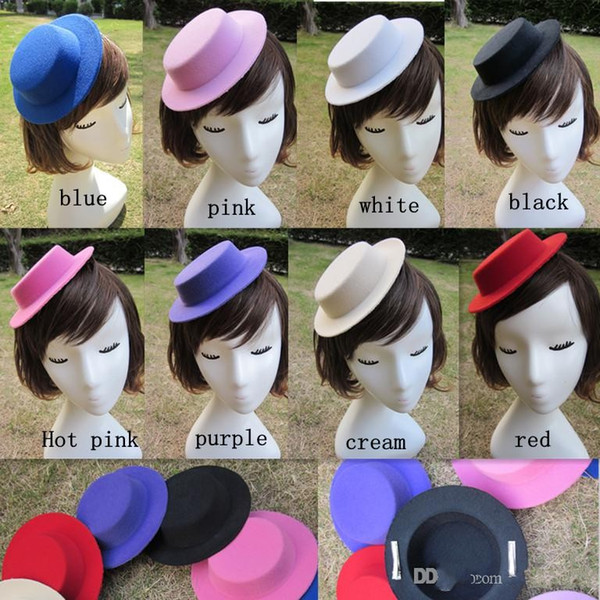 2015 New The unisex hair accessories hat Hen Party Plain Mini Top Hat for DIY Hair Fascinator Headwear 2 size to choose free shipping